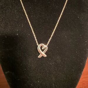 Tiffany & Co. Silver Small Loving Heart Necklace